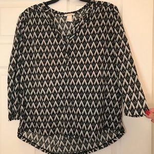 Quarter length sleeve cotton top